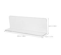 Gatuida 4PCS Clear Acrylic Shelf Dividers Shape for Cabinets Bookcases Retail Organizers Commodity Separators for Kitchen Office Supermarket Storage