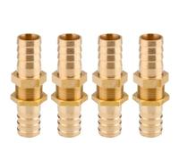 Gatuida 4pcs Copper Pneumatic Straight Connectors for Air Tube Compressor Quick Connection and Disconnection, Sturdy Push-to-Connect Fittings Suitable for Compressor and Water Tube