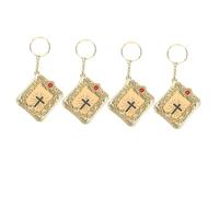 Gatuida 4pcs Creative Mini Bible Keychain Hollow Pendant Bag Accessory with Realistic Book Design Lightweight Purse Keyring Women Party Favors Religious Decoration Random Color