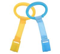 Gatuida 4pcs Crib Pull Tab Bed Stand up Rings Boy Girl Walking Exercise Rings Boy Girl Cot Hanging for Bed Stand