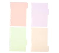 Gatuida 4pcs Cute Pink Binder Dividers with Pockets PP Index Dividers for Office and School Pastel Multi Subject Folder with Tabs for Easy Organization and Quick Access