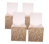 Gatuida 4pcs Decorative Fake Straw Hay Bales Rustic Autumn Farmhouse Decor Western Style Hay Packs for Cowboy Parties Country Themed Harvest Festival Supplies