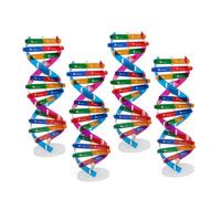 Gatuida 4pcs Dna Double Helix Structure Models Educational DIY Assemble Human Genes Molecular Learning Tool for School Students Science Teaching Biological Kit