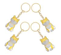 Gatuida 4pcs Dog Hair Keepsake Box Keychain Charm Memorial Storage Box Cute Pet Hair Collector for Dog Cat Keyring Pendant