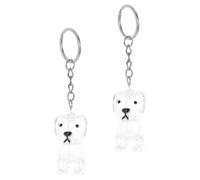 Gatuida 4pcs Dog Hair Keepsake Keychain with Abs Material, Portable and Compact Size, Unique Dog Shape Design for Preserving Pet's Hair during Shedding Seasons, Bag Charm Memorial