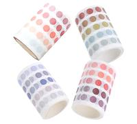 Gatuida 4pcs Dot Shape Stickers Decorative Washi Tape for Scrapbooking DIY Crafts Styles Easy to Use for Journaling Scrapbook Art Projects