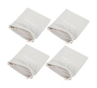 Gatuida 4pcs Drawstring Hair Dryer Storage Bags Portable Cloth Organizers for Hair Tools Anti-Scratch Drawstring Carrier Bags for Home and Travel Light Grey English Embroidery (330 * 300mm)