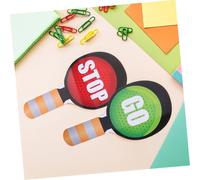 Gatuida 4pcs Dual-sided Stop Signs Traffic Light Kit Red Green Signal Handheld Paddles for Teaching Road Safety and Interactive Classroom Learning