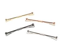 Gatuida 4pcs Elegant Steel Tie Clips for Men, Prevents Collar Tips from Bending, Easy to Attach and Remove, for Wedding and Business Occasions, Stylish Necktie Accessory
