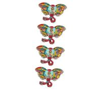Gatuida 4pcs Enamel Elephant Brooch Pin Vintage Rhinestone Lapel Pin Jewelry for Women Versatile Accessory for Jackets Coats Bags Hats Unique and Durable Fashion Statement