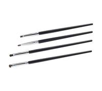 Gatuida 4pcs Eye Precision Brush Set Lightweight Fine Precision Horsehair and Wood Makeup Brushes for Women Beginners for Eye Makeup