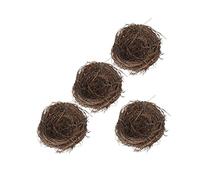 Gatuida 4pcs Fake Rattan Woven Bird Nest Prop Artificial Bird Nest for Garden Home Decoration Scene Creative Ornament Rattan Braiding