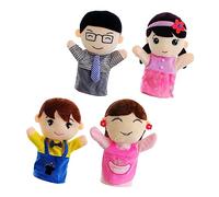 Gatuida 4pcs Family Members Hand Puppets Cartoon Stuffed Human Puppet Dolls for Soft Cloth Material Design for Storytelling Role Play and Preschool Education