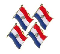 Gatuida 4pcs Flag Pins: Patriotic Iron Country Flag Lapel Pins Badges Travel Souvenirs For Hat Bag Suit Jacket Patriotic Party Favors