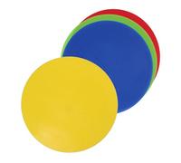 Gatuida 4pcs Flat Spot Marker Discs for Soccer and Tennis Lightweight Portable Floor Mats in Red Yellow Blue Green Multipurpose Sports Training Cones for Agility and Field Marking