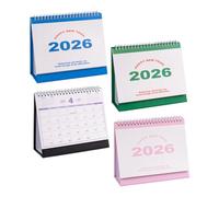 Gatuida 4pcs Flip Standing Desk Calendar with Habit Tracker English Daily Planner for Office Professionals Goal Management and Task Organization
