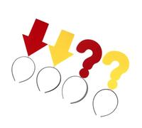 Gatuida 4pcs Funny Symbol Headbands with Arrow and Question Mark Shapes, Versatile Plastic and Felt Hair Hoops for Special Events and Occasion Party Accessories