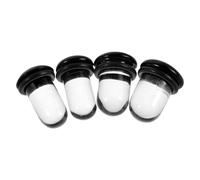 Gatuida 4pcs Glass for Pierced Ears and Cartilage with Safe Expansion Design, Mushroom Shape, Black Colour, Suitable for Special Occasions and Everyday Wear