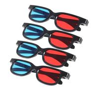 Gatuida 4pcs Glasses Flexible Plastic Eyewear for Movies Tv Projectors and Smartphones for Movie Nights Viewing Suitable for All Users