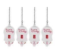 Gatuida 4pcs Golf Score Indicator - 2 Player Stroke Counter Clicker with Chain - Portable Mini Golf Handy Count Shots for Different Competitions & Games White/Red