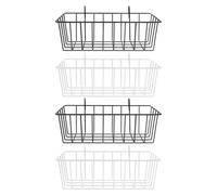 Gatuida 4pcs Guinea Pig Hay Feeder Rack Metal Dispenser For Cage Hanging Small Animal Hay Holder Manger For Rabbits Guinea Pigs Chinchillas White Black