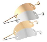 Gatuida 4pcs Hair Bun with Pins Metal Alloy Hair Sticks for Updo Stylish Smooth Finish Decorative Clips for Long Curly Straight