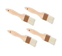 Gatuida 4pcs Heat Resistant Natural Bristle Butter Brushes for Baking BBQ and Cooking Wooden Handle Pastry Oil Marinade Basting Brushes for Egg Wash Sauce Grilling and Culinary Use