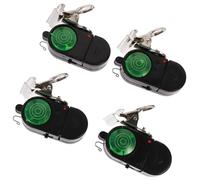 Gatuida 4PCS High Sensitivity Fishing Rod Alarms with Loud LED Alerts Strong Clip Electronic Bite Alarms for Carp and Squid Fishing Durable Black for Beginners and Enthusiasts