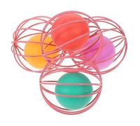 Gatuida 4pcs Interactive Cat Balls Plastic Chase for Kittens and Indoor Cats Random Colors for Stress Relief and Exercise Random Color