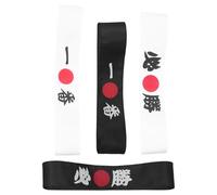 Gatuida 4pcs Japanese Ninja Headbands for Men and Women Thick Sweat-absorbing Karate and Sushi Chef Bandana Flexible Hachimaki for Martial Arts Cooking and Ninja Parties