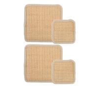 Gatuida 4pcs Japanese-style Sisal Heat Insulation Pads Woven Trivets for Hot Dishes Rattan Coasters to Protect Table Counters from Hot Tea Pots Plates Pans Bowls