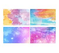 Gatuida 4pcs Kalimba Thumb Piano Note Stickers Set with Colorful Music Scale Decals for Beginner Learners, Practical Kalimba Key Stickers for Thumb Piano Keyboard, Suitable for Music