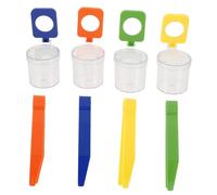 Gatuida 4pcs Kids Magnifying Insect Viewer Box with Tweezers Observation Jar for Outdoor Nature Exploration and Learning