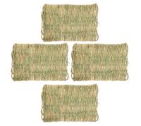 Gatuida 4pcs Large Handmade Straw Chicken Nesting Pads Egg Protection Mats Natural Woven Liners for Hen Coop Bedding Supplies