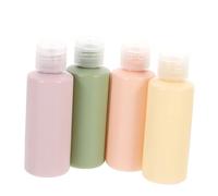 Gatuida 4Pcs Leak Travel Bottles Rainbow Color Durable Toiletry Containers for Shampoo Lotion Portable Cosmetic Containers for Gym Camping Business Trip