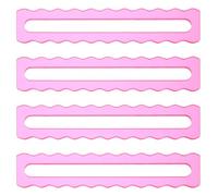 Gatuida 4pcs Mahjong Rules Assistant - Acrylic Card Line Helper - Scalloped Card Reader Guide For Mahjong - Rules Helper For Beginners Holiday And Family Games