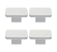 Gatuida 4pcs Matte Silver Square Cabinet Drawer Handles, Small Single-Hole Aluminum Knobs for Kitchen Cupboard and Bathroom Wardrobe, Modern Minimalist Door Pulls