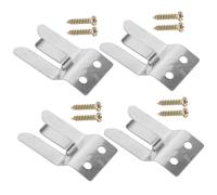 Gatuida 4pcs Metal Mic Holder Clips with Screws Compatible with Yaesu Lightweight Portable Microphone Hangers for Speaker and Stand