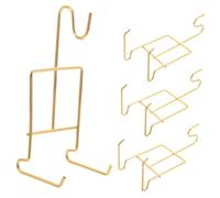 Gatuida 4pcs Metal Tea Cup Holder Sturdy Teacup Saucer Display Stand for Coffee Mug Organization Space-Saving Metal Wire Rack for Kitchen Countertop Elegant Cup and Saucer Storage