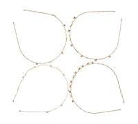 Gatuida 4pcs Metal Wave Rhinestone Headband for Women Bridal Hair Accessories Modern Tiara Crown for Weddings Everyday Use Sparkly Hair Management