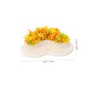 Gatuida 4pcs Miniature Doll House Bench with Flower Bed Design Tiny Mini House Furniture for Dollhouses Shopping Mall Public Rest Area Creative Mini Bench Models for Craft and Decoration