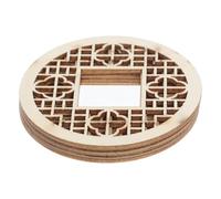 Gatuida 4Pcs Miniature House Window Model, Unfinished Mini Blank Wooden Windows for DIY Chinese Style Mini House Supplies, Miniature Furniture Accessories for Dollhouse and Crafting