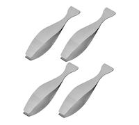 Gatuida 4pcs Multi Function Stainless Steel Fish Bone Tweezers Kitchen Tool for Pig Hair and Chicken Hair Removal Dishwasher Safe