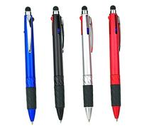 Gatuida 4pcs Multicolor Pens: Stylus Pens for Tablets Touch Screens Devices Retractable Ballpoint Multicolour for Office Supplies
