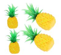 Gatuida 4pcs Nordic Style Artificial Pineapple Realistic Plastic Fruit for Kitchen Preschool Toys