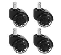 Gatuida 4pcs Office Chair Caster Wheels 11 X 22 Mm 2 Inch Heavy Duty Desk Chair Wheel Replacement Quiet Furniture Rollers For Floors Carpet Protection