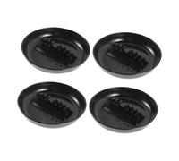Gatuida 4pcs Outdoor Ashtrays Round Plastic with Slots Unbreakable Impact Resistant Design Tip Base for Home Office Patio Indoor Smoking Areas