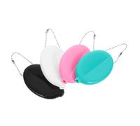 Gatuida 4pcs Oval Coin Purse with Chain Portable Squeeze Coin Bags Keys and Small Items Convenient Travel Accessory for Organizing Essentials