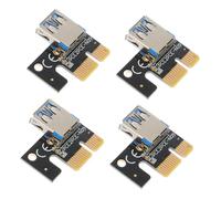 Gatuida 4pcs Pci-e 1x to 16x Adapters High Performance Usb3.0 Riser Cards Pcb Material Prevents Signal Attenuation Black Mining Computer Accessories