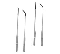 Gatuida 4pcs Pet Feeding Tools Stainless Steel Curved Tweezers for Reptiles Snake Bearded Dragon Gecko Feeding and Cleaning Aquarium Waterweed Tweezers